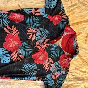 Floral Black Polo Shirt